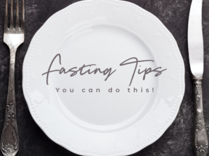 Fasting Tips Dinner Plate - Title